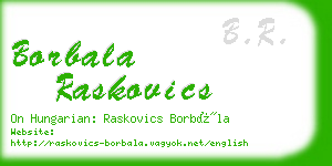 borbala raskovics business card